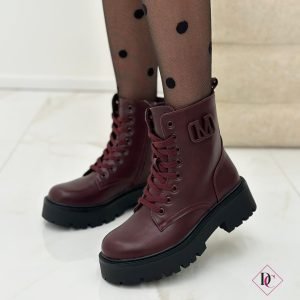 anfibi bordeaux con lacci tacco basso Marc Ellis De Caro Calzature 4