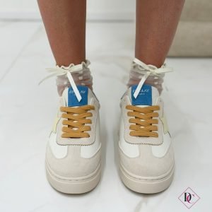 sneakers basse con stella beige blu de caro calzature
