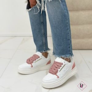 sneakers bianco rosa Marc Ellis con zeppa de caro calzature 3