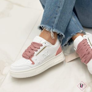 sneakers bianco rosa Marc Ellis con zeppa de caro calzature