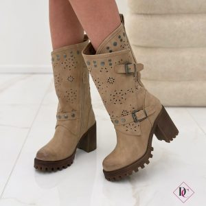 stuvali marroni primavera estate anfibi tacco alto de caro calzature (5)