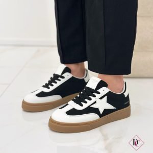 sneakers comode da passeggio bianco nero de caro calzature (6)