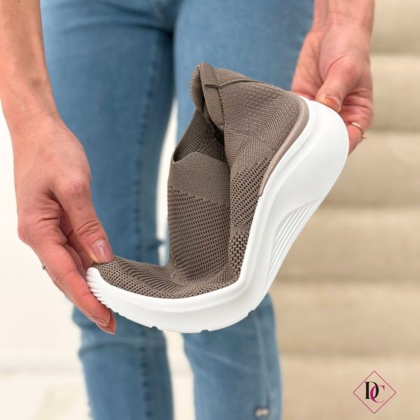 sneakers slip on khaki morbide e leggere de caro calzature (3)