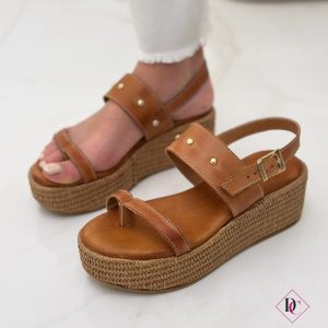 Sandali Valery vera pelle con zeppa comoda e suola morbida